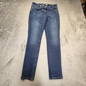 Levis Premium 711 Skinny Jeans Womens 26 Blue Italian Denim Stretch Mid Rise